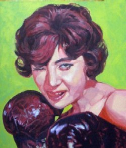 ハードパンチャー　2013制作　530mm×455mm キャンバスにアクリル絵具